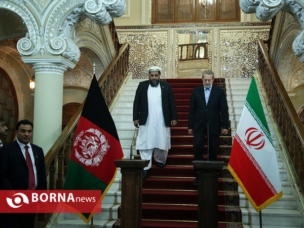 دیدار رییس مجلس سنای افغانستان با علی لاریجانی