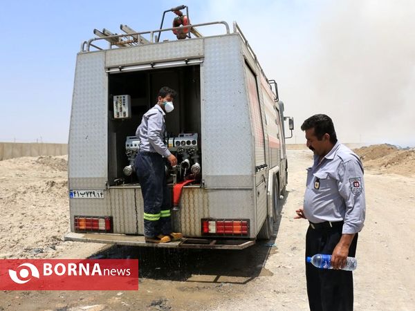 آتش سوزی در سایت دفع زباله سفیره اهواز