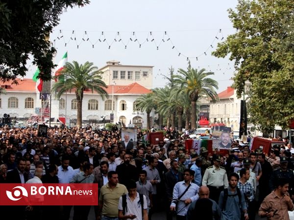 تشییع پیکر جان‌باختگان گیلانی فاجعه منا در رشت