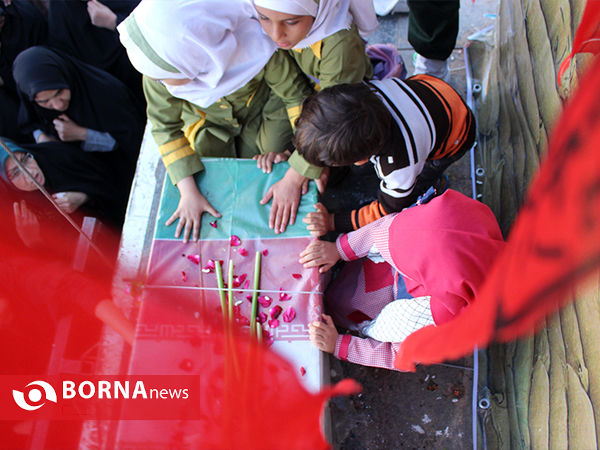 تشییع 94 شهید گمنام کاروان شاهدان بصیر در فسا،سروستان،خرامه