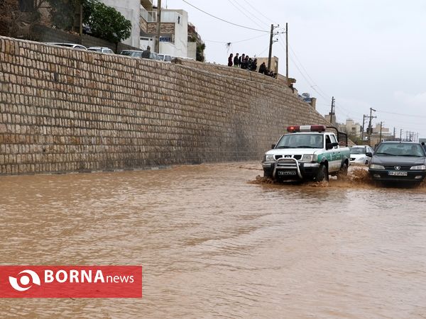 دومین روز سیلاب و آبگرفتگی در شیراز