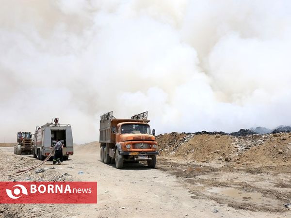 آتش سوزی در سایت دفع زباله سفیره اهواز