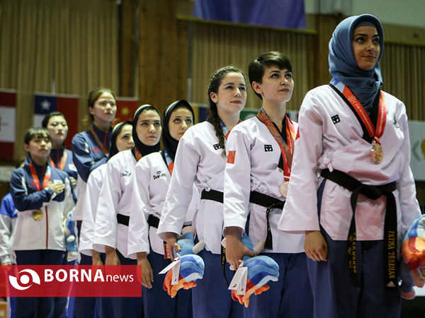 مراسم اهدای مدال مسابقات پومسه تیمی دانشجویان جهان