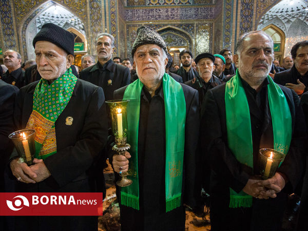 مراسم خطبه خوانی شب عاشورا در حرم رضوی