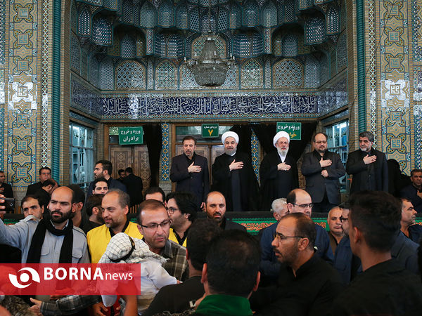 عزاداری روز عاشورا با حضور رییس جمهوری در حرم عبدالعظیم حسنی(ع)