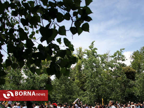 راهپیمایی نمازگزاران تهرانی در اعتراض به اقدام ترامپ