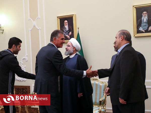 دیدار تیم ملی فوتبال با دکتر روحانی