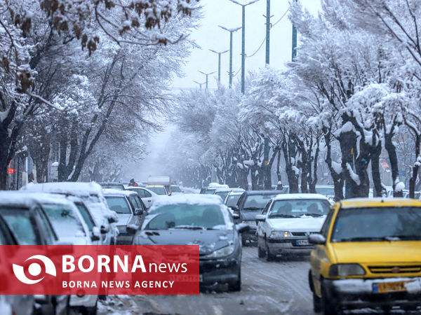بارش شدید برف در اراک