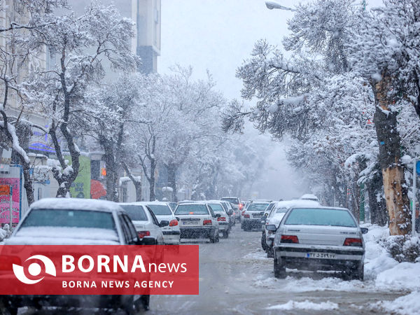 بارش شدید برف در اراک