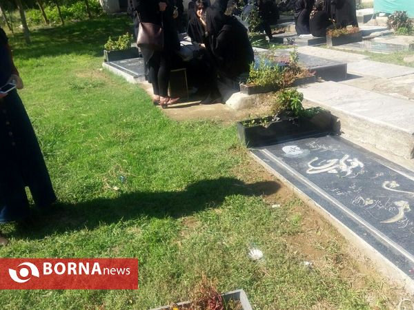 حاشیه مراسم تدفین اهورا کودک 2 ساله گیلانی