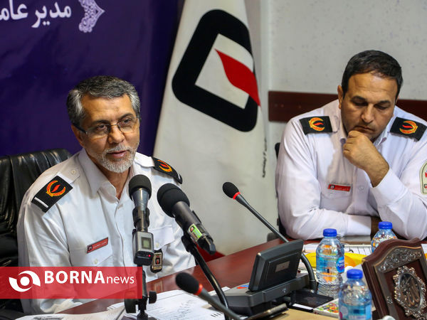 نشست خبری مدیرعامل آتش نشانی مشهد در آستانه چهارشنبه سوری