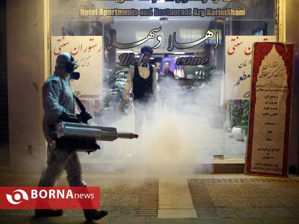 ضد عفونی کردن معابر سطح شهر شیراز