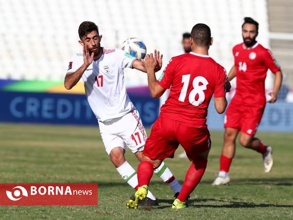 دیدار تیم های ملی فوتبال لبنان و ایران
