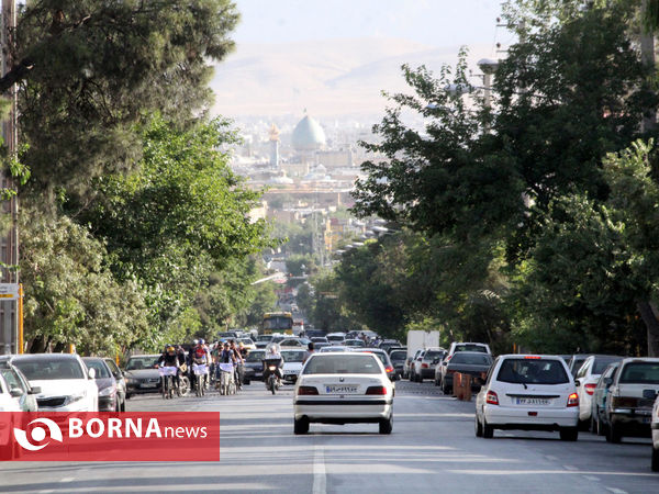 دوچرخه سواری سازمان های مردم نهاد جوانان فارس به مناسبت هفته محیط زیست