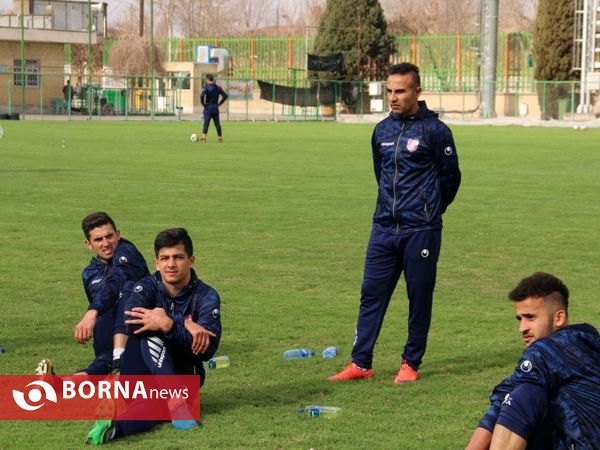 در حاشیه تمرینات تیم فوتبال سپیدرود رشت در اصفهان