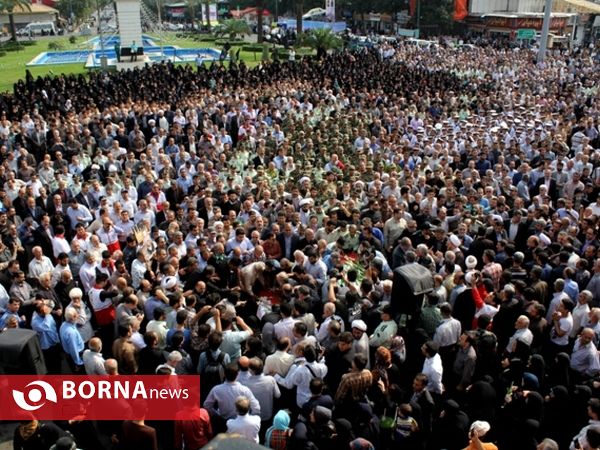 تشییع پیکر جان‌باختگان گیلانی فاجعه منا در رشت