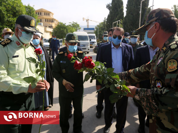 تجلیل مقامات ارشد فارس از عوامل بیمارستان پشتیبان ارتش ویژه بیماران کرونایی
