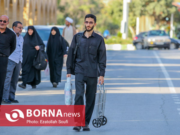 بدرقه زائران اربعین در اراک 
