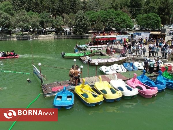 مسابقه کشوری شنای آب های آزاد  در خرم آباد