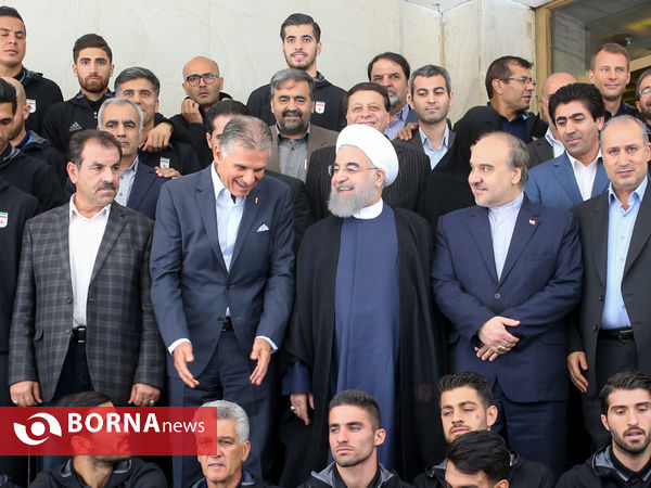 دیدار تیم ملی فوتبال با دکتر روحانی