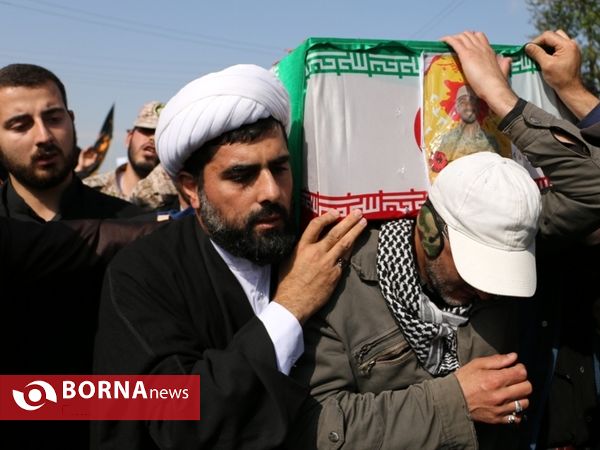 مراسم تشییع پیکر دو شهید گیلانی مدافع حرم