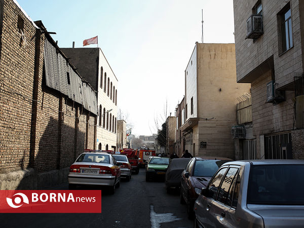 آتش سوزی انبار پنبه در خیابان مولوی تهران