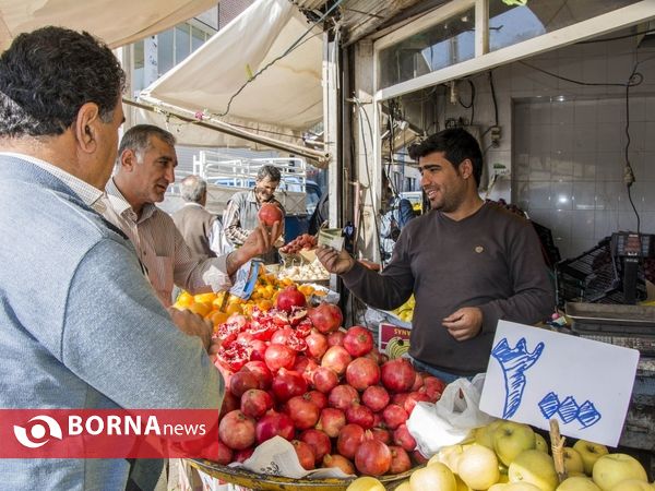 بازار گرم هندوانه شب یلدای شیراز