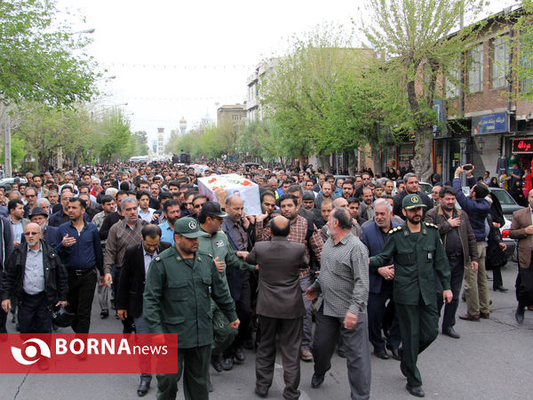 آیین تشییع جان باختگان سقوط هلی‌کوپتر اورژانس فارس