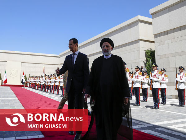 استقبال رسمی بشار اسد از رئیس جمهوری اسلامی ایران