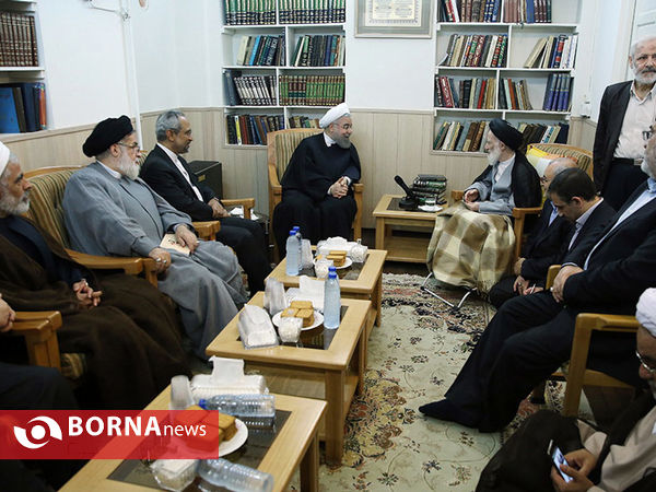 دیدار رئیس جمهور با مراجع در قم