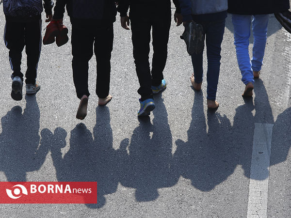 پیاده روی جاماندگان اربعین در تهران