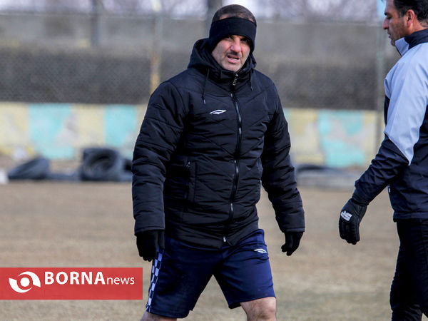 تمرین تیم فوتبال آلومینیوم اراک پیش از بازی با پرسپولیس