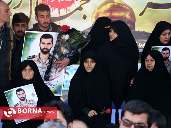 مراسم تشییع پیکر دو شهید گیلانی مدافع حرم