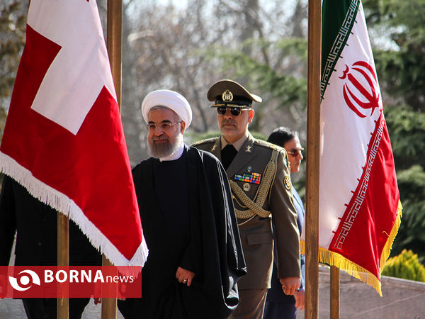 مراسم استقبال رسمی از رئیس جمهوری سوئیس