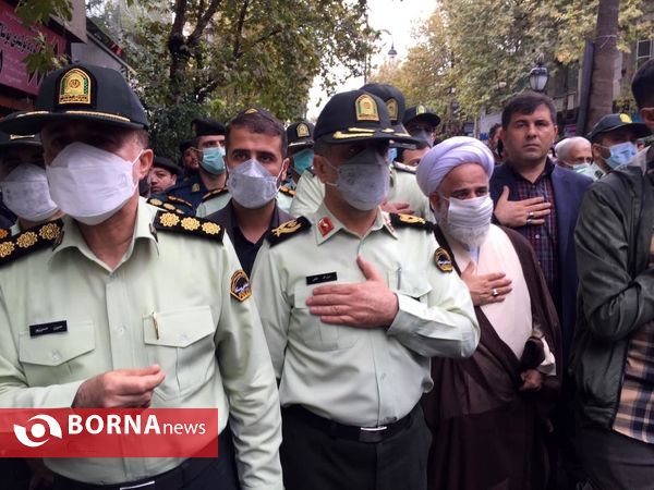 تشییع پیکر پاک دو شهید نیروی انتظامی در گیلان- لنگرود