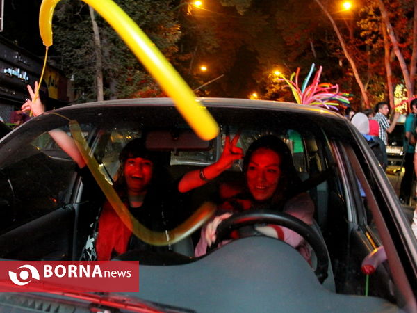 جشن و شادی مردم ایران  پس توافق هسته ایی -2