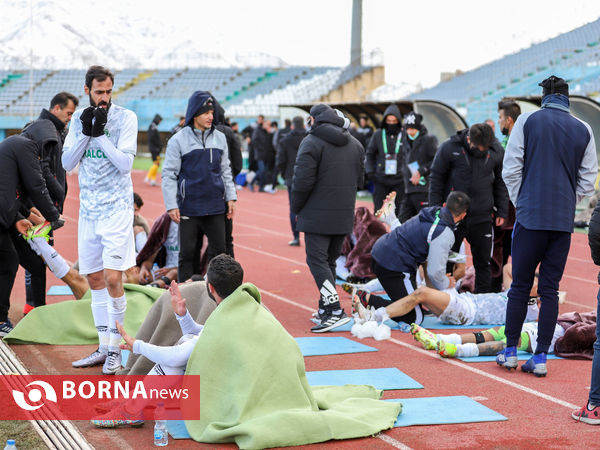 در حاشیه دیدار تیم های فوتبال آلومینیوم  - سپاهان