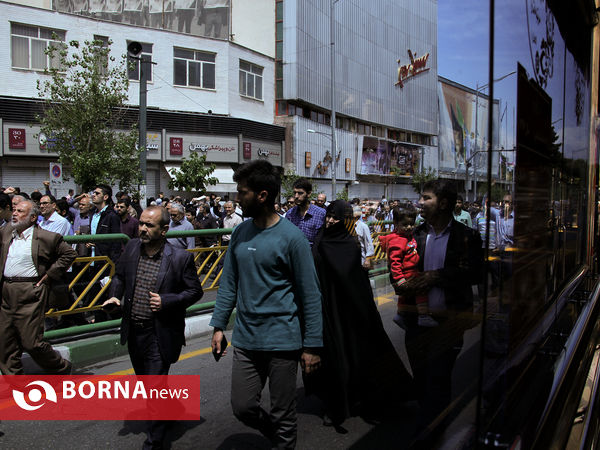 راهپیمایی نمازگزاران تهرانی در اعتراض به اقدام ترامپ