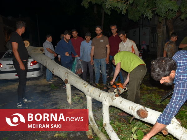 خسارت های باران و طوفان در اراک