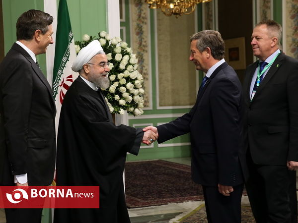 استقبال رسمی دکتر روحانی از رییس جمهوری اسلوونی