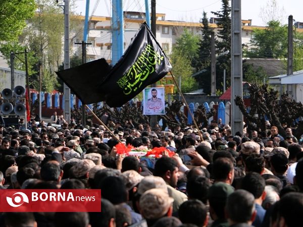 مراسم تشییع پیکر دو شهید گیلانی مدافع حرم