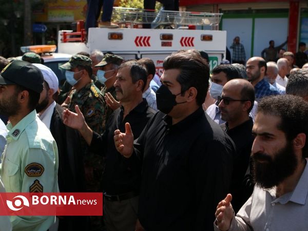 مراسم تشییع پیکر" شهید مهدی کامور "در آستانه اشرفیه