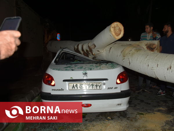 خسارت های باران و طوفان در اراک