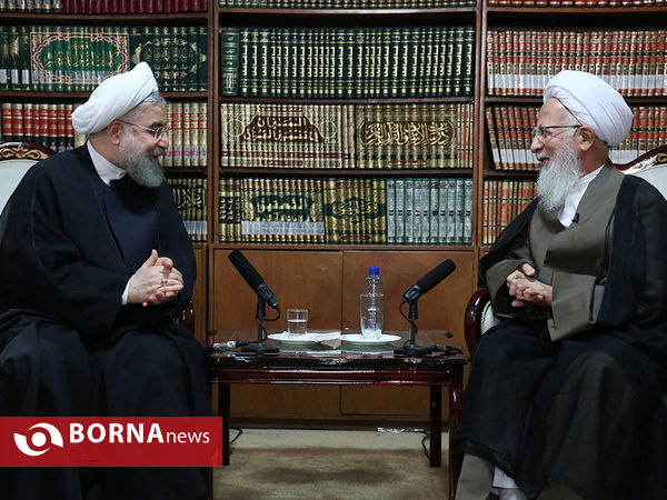 دیدار رئیس جمهور با مراجع در قم