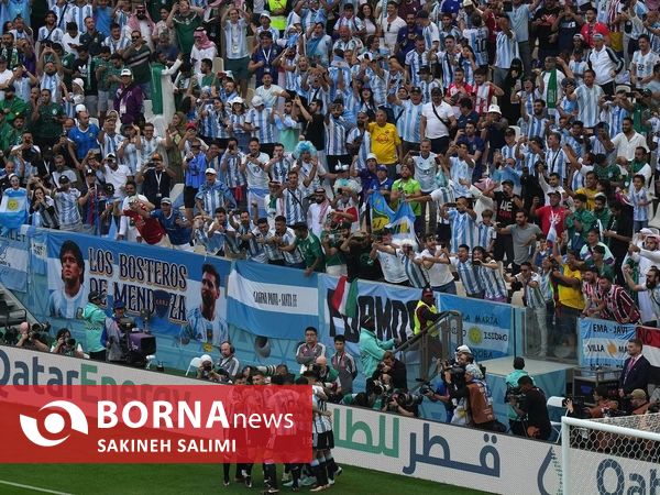 دیدار تیم های فوتبال عربستان و آرژانتین