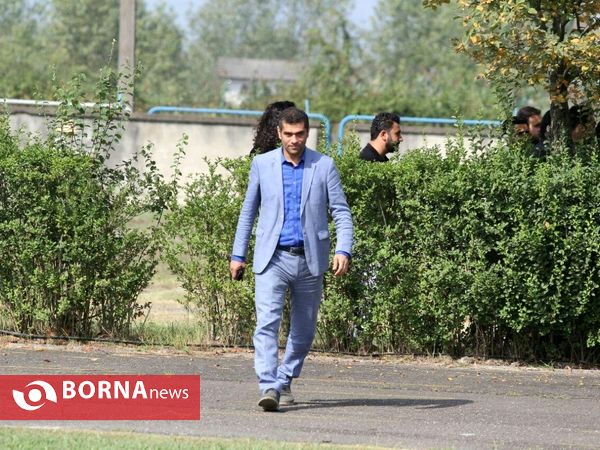 در حاشیه تمرینات تیم فوتبال سپیدرود رشت قبل از دربی گیلان