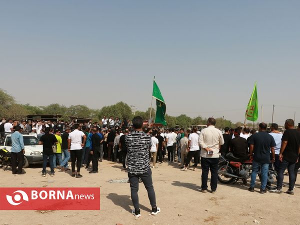 خاکسپاری جانباختگان متروپل در قطعه ورزشکاران بهشت رضای آبادان