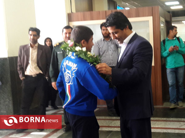 استقبال از امید آرامی کشتی گیر قهرمان آسیا