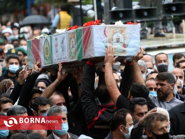 تشییع پیکر پاک دو شهید نیروی انتظامی در گیلان- لنگرود