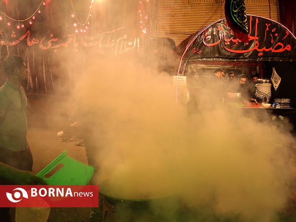 شب هشتم محرم در محله "چهارراه آبسردار تهران"